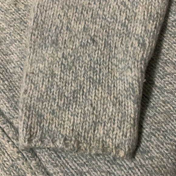 L. L. Bean sweater full zip knit green sweater lambs wool rabbit hair blend XS - Picture 7 of 13